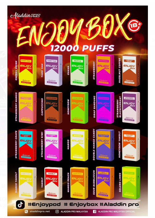 ALADDINPRO ENJOY BOX 12,000 PUFFS DISPOSABLE POD
